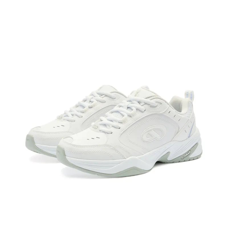 QIAODAN Samoy Badminton Shoes Women's Low Top Jordan White Purple-2