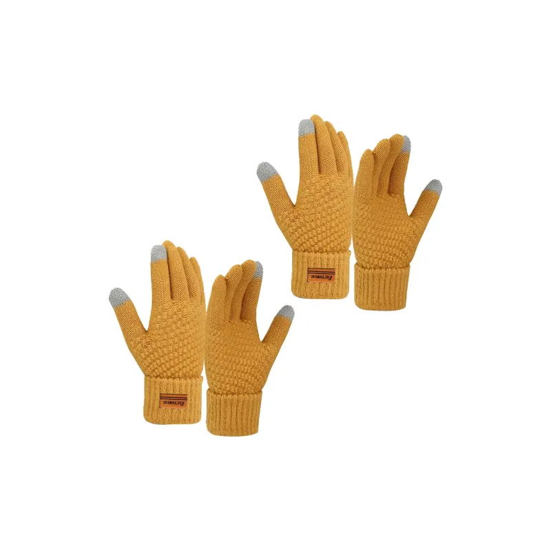 FACTORIAL Acrylic Knit Gloves Unisex-5