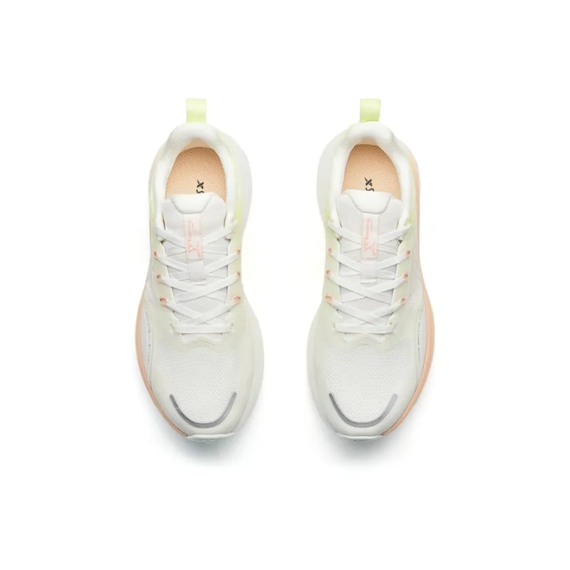 XTEP Mysterious Feather Running Shoes Women's Low Top Sail White/Matcha Light Green-5
