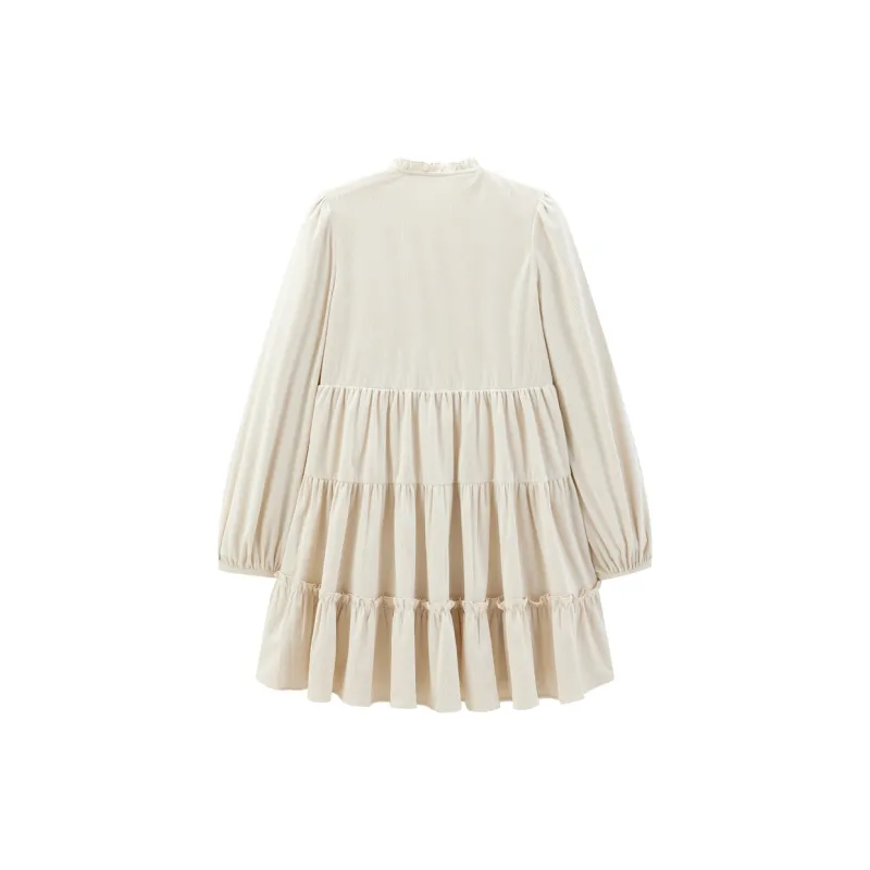 LEDIN Long Sleeved Dress Women's Chocolates Shaved Ice-1