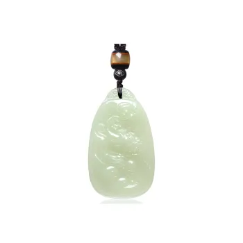 MARY WINDSOR Hetian Jade Necklaces Pale Greenish White Jade Unisex