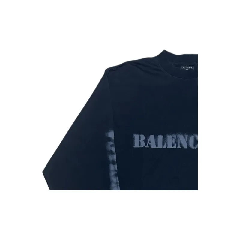 Balenciaga SS24 T-Shirt Regular Fit Unisex Navy-1
