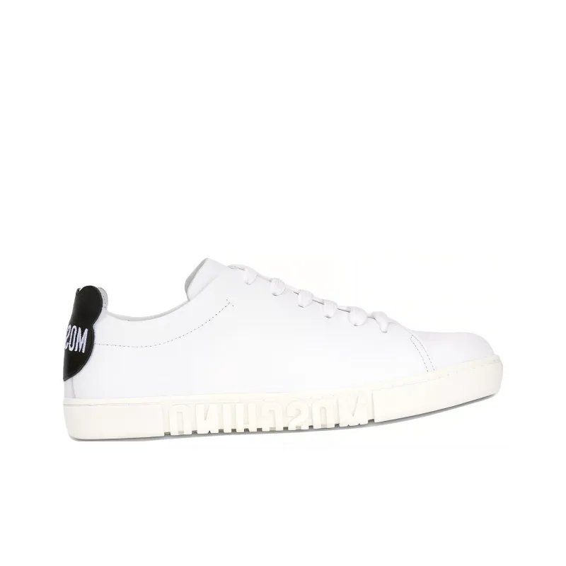 MOSCHINO Low Top Stylish Skateboarding Shoes Women's White-1