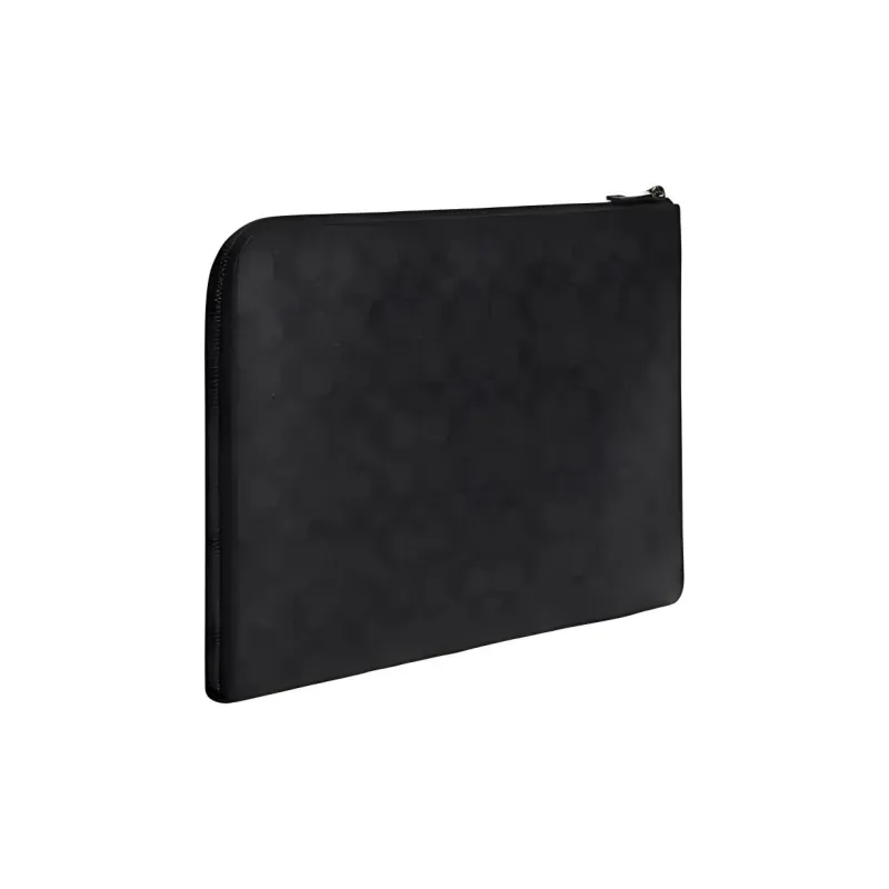 COACH ETHAN Canvas With Smooth Calfskin Briefcases Clutches Large Size Women's Black-1