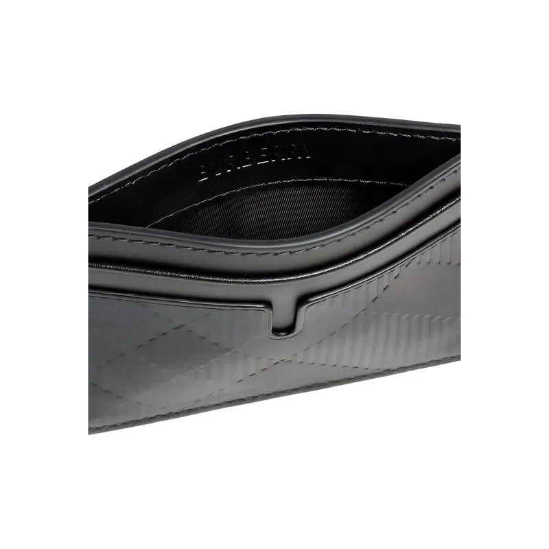 Burberry Calfskin Card Holder Men's Black-3