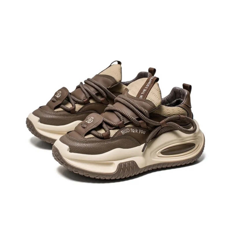 SOURCE Anti Slip And Wear Resistant Breathable Low Top Chunky Sneakers Men's-5