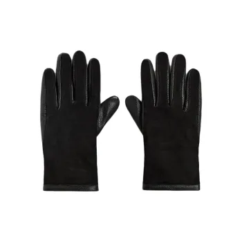 ZARA Polyester Gloves Men's Black/Brown
