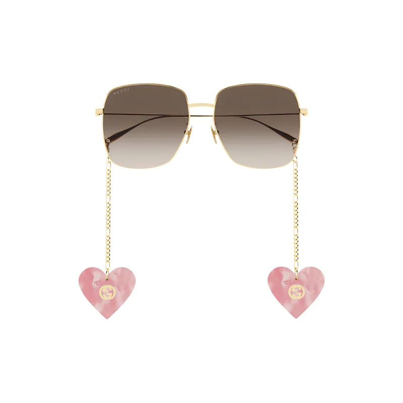 GUCCI GG-pendant Square-frame Sunglasses-3