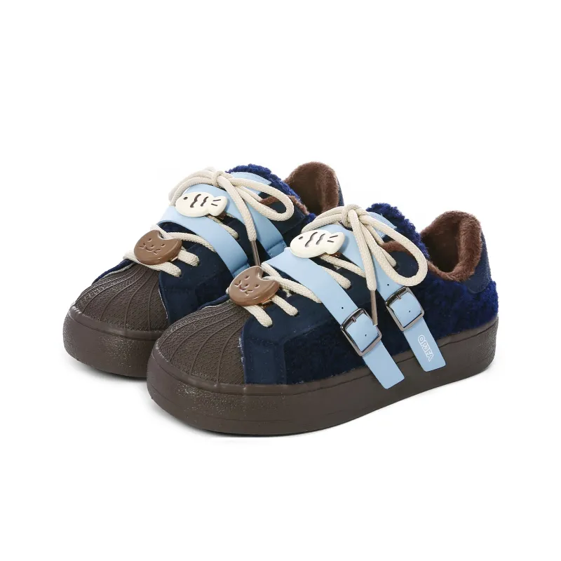 Lovely You Warm Wear-Resistant Lightweight Low-Top Skateboard Shoes Women's-30