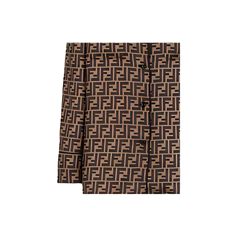 FENDI Shirts Women's Brown-4