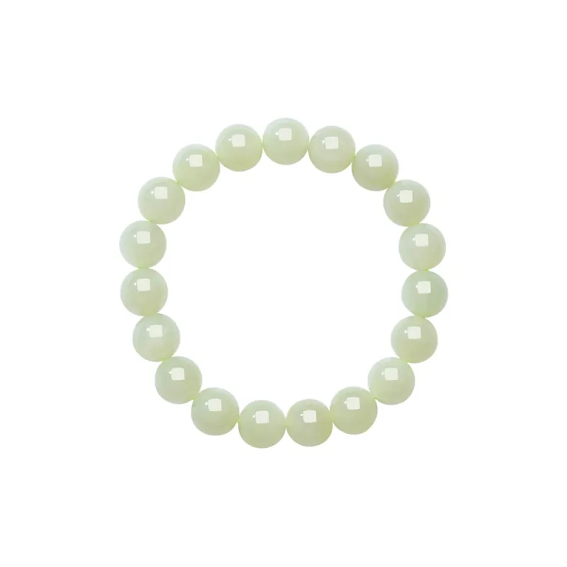CHOW TAI SENG Warm And Delicate Goddess Hetian Jade Bracelet, Perfect For Jewelry Collection And Play White Jade Unisex-7
