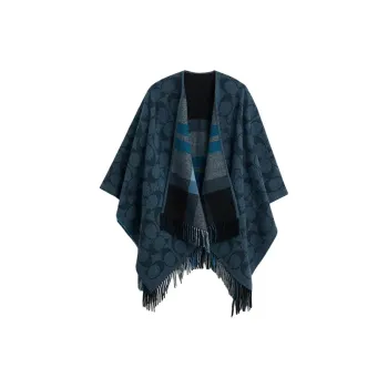 COACH Polyamide Shawls Women's Dark Blue