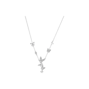 Heart Grass S925 Silver Necklaces Women's