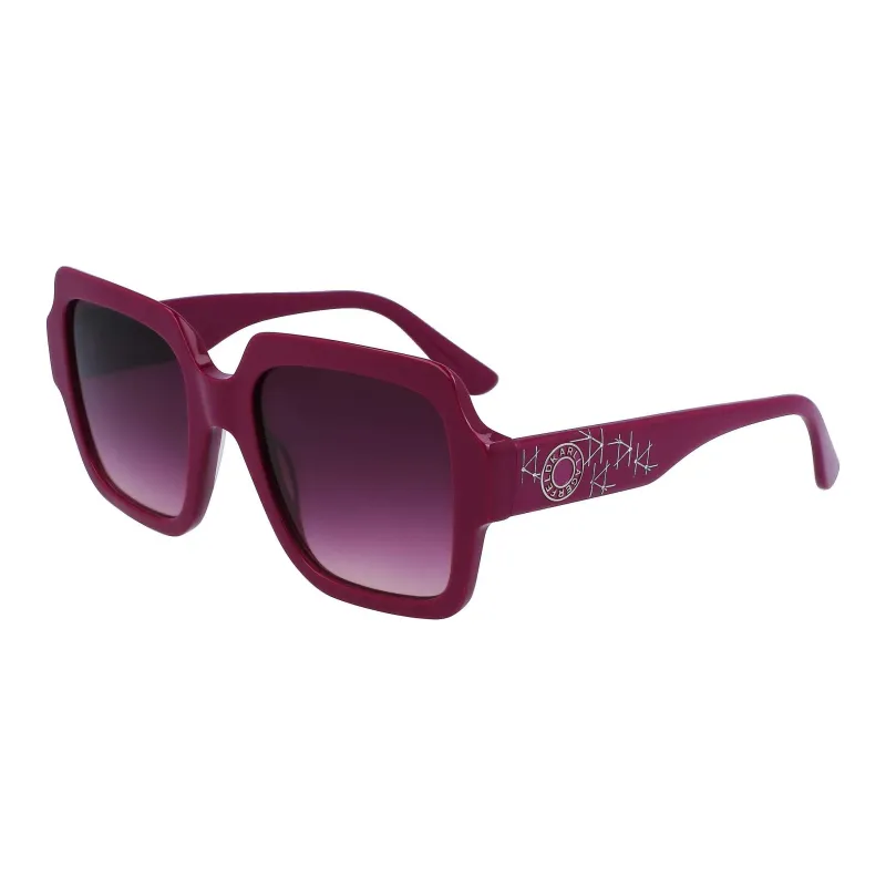 KARL LAGERFELD Acetate Square Sunglasses Women's Purple-0