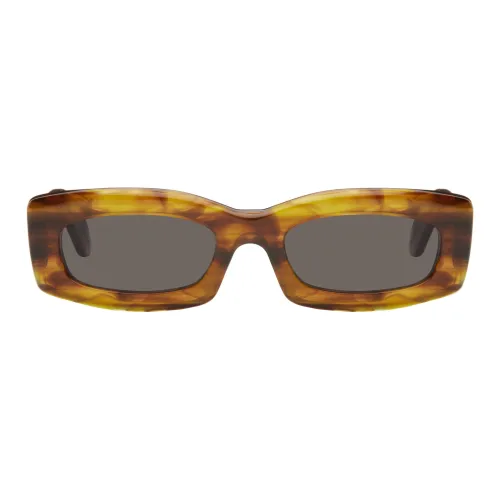 Retrosuperfuture Acetate Metal Oval logo-debossed sunglasses Men's Brown