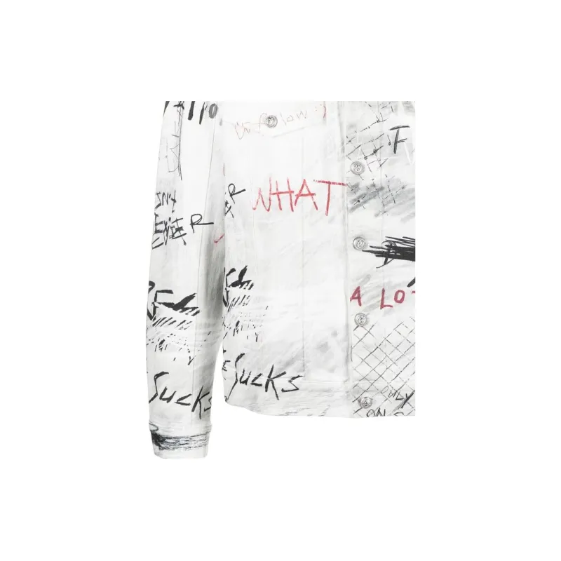 BALMAIN Denim Jackets Men White-5