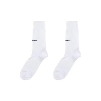 Balenciaga Knee High Socks Slim Fit Men's 1 Pack White