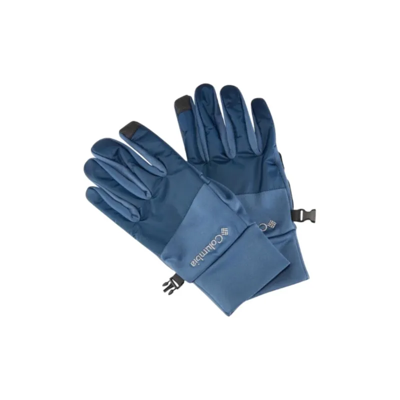 Columbia Polyester Elastane Artificial Leather Gloves Men's Blue-1
