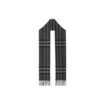 Burberry Cashmere Knit Scarves Unisex Gray