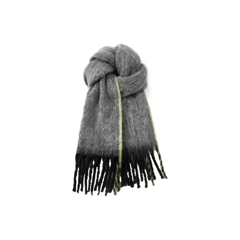 PISHUSHU Polyester Knit Scarves Unisex-3