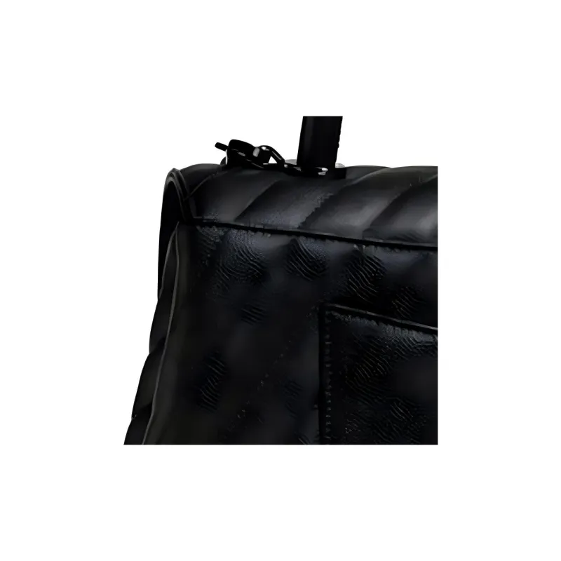 CHANEL Coco Handle Cow Leather Chain Bag, Shoulder Bag Women's Black-4