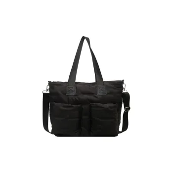 DCLOUD Fabric Shoulder Bag Unisex Black/Ecru/Brown/Khaki