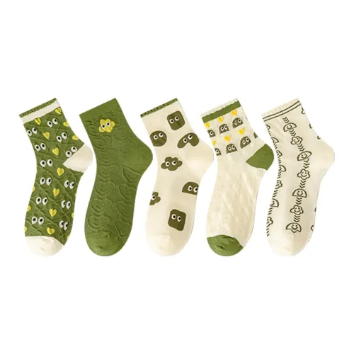 Top Melon Mid Calf Socks Women's 5 Pack