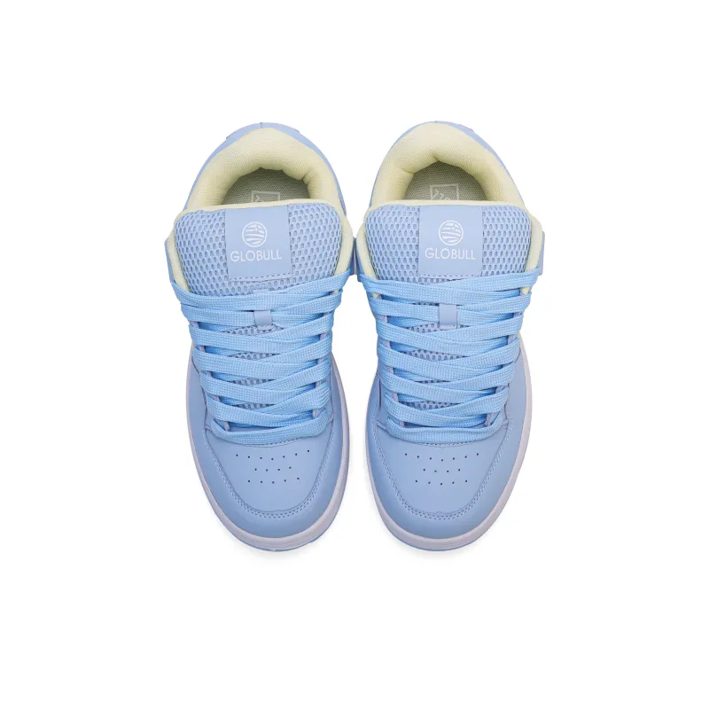 GLO BULL Skateboard Shoes Unisex Low Top Light Blue Yellow-3
