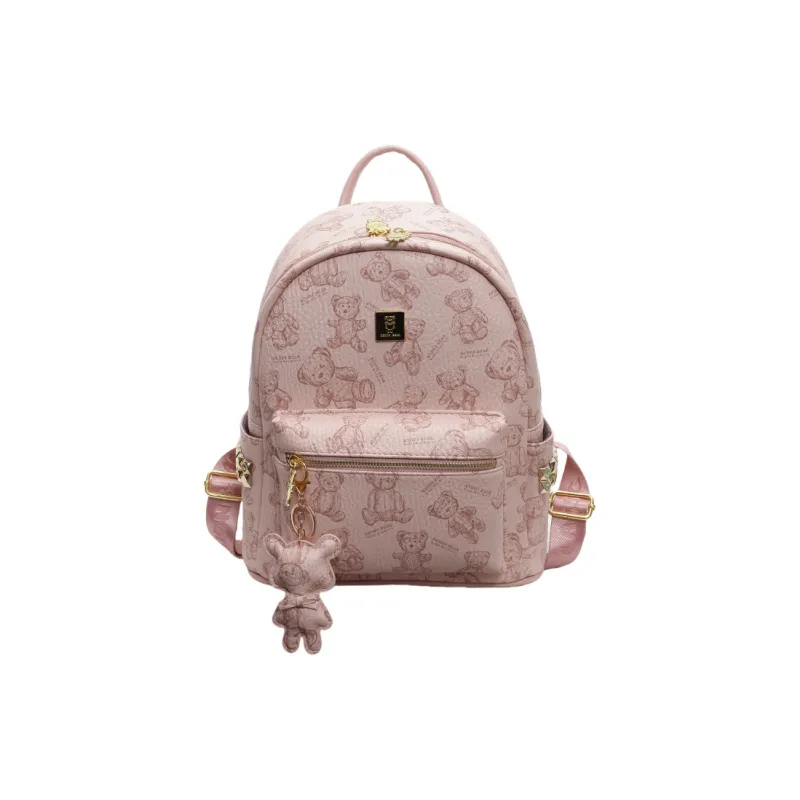 DALO PU Backpack Handheld Shoulder Bag Backpack Women's Ecru/Black/Pink/Brown-8