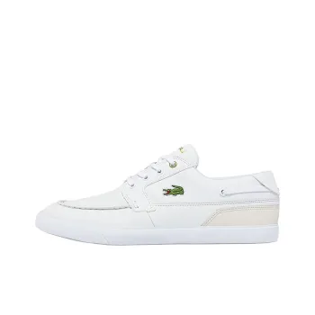 LACOSTE Bayliss Deck Slip-Resistant Low-Top Skateboard Shoes Men's White