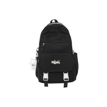 Travel Nylon Backpack Regular Unisex Black/Purple With Pink/Blue With Yellow/Brown With Khaki