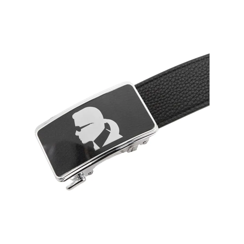 KARL LAGERFELD Top Grain Cow Leather Belts Unisex Width 34mm-3