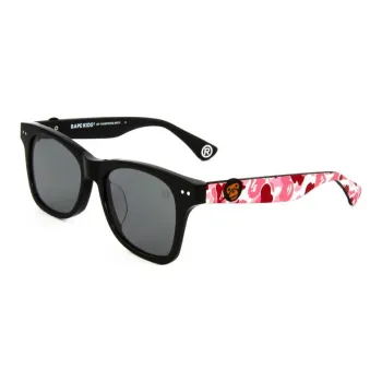 A BATHING APE Plate Frame Square Sunglasses Kids' Pink