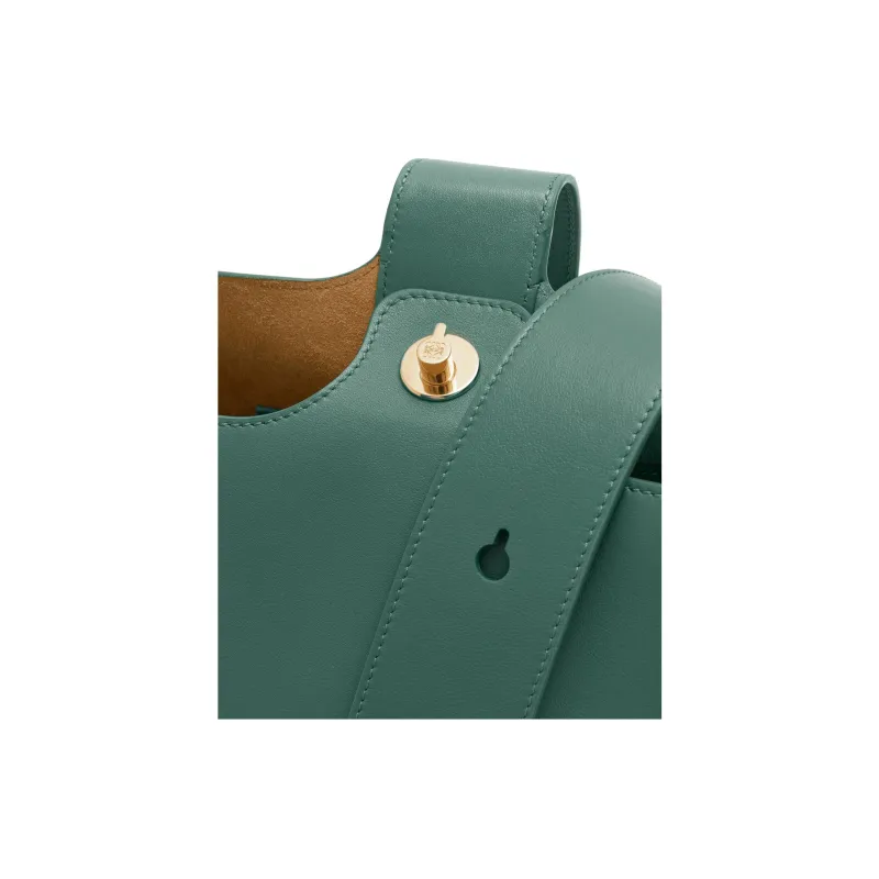 LOEWE Bucket Series Calfskin Bucket Bags One Shoulder Handbags Medium Size Women's Cardamom Green-4