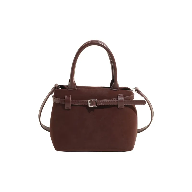 LUVISTRUE PU Basket Bag, Shoulder Bag, Crossbody Bag, Handbag Medium Size Women's Brown/Black/Coffee-14