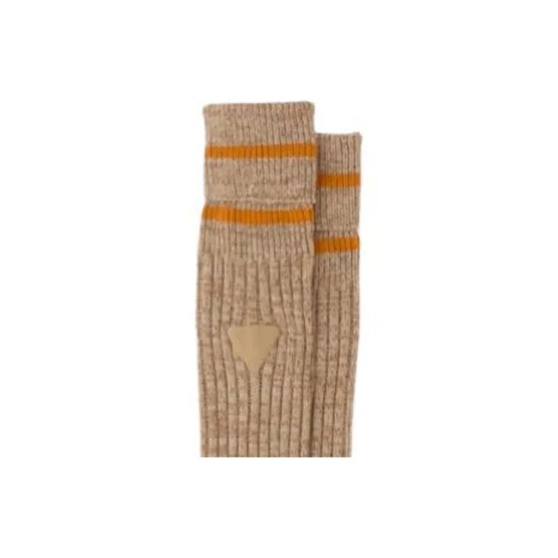 PRADA Knee-High Socks Women's 1 Pack Camel Brown-4