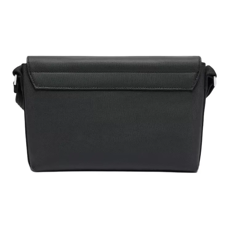 LACOSTE PU Polyurethane Messenger Bag Crossbody Bag Shoulder Bag Men's Black-2