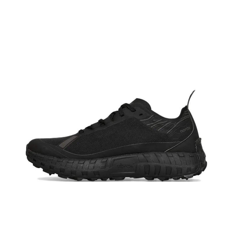 NORDA 001 Anti Slip Wear Resistant Low Top Running Shoes Men's Black-0