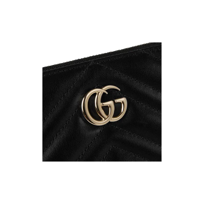 GUCCI GG Marmont Leather Clutch Trumpets Women's Black-5