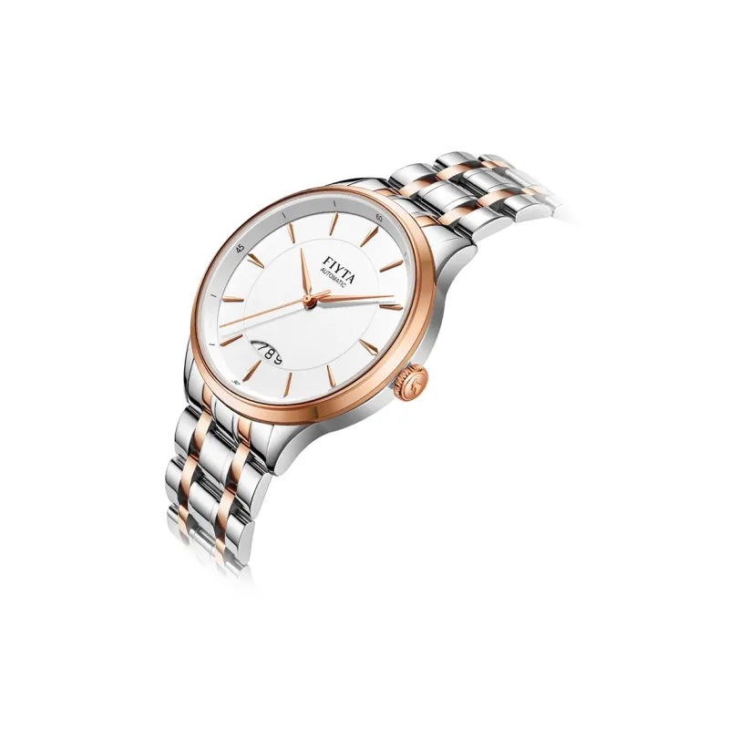 Fiyta Core Series GA520001.MWM Mechanical Movement Stainless Steel Strap Watch Men's Watches White Dial-1