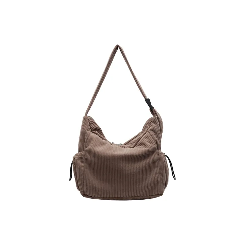 LUVISTRUE Strips Large Capacity Shoulder Bag Crossbody Bag Regular Women's Black/Green Brown/Ecru-7