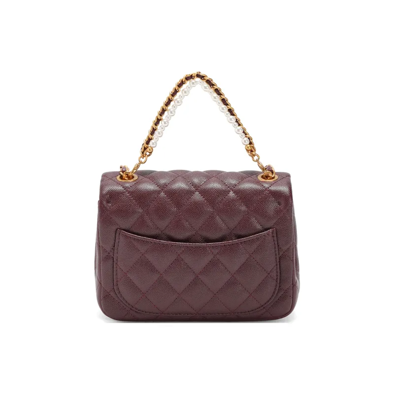 BELLE Synthetic Leather Crossbody Bag Trumpets Women's Beige/Black/Red-4