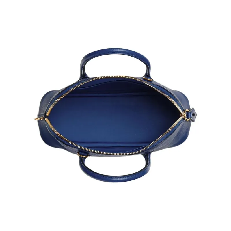 HERMES Bolide Epsom Calfskin Bowling Bag Crossbody One Shoulder Handbag Women's 73 Bleu Saphir Sapphire Blue-3