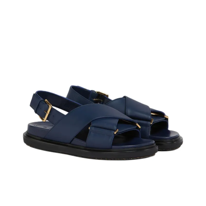 MARNI Logo Embossed Buckled Sandals Women's-2