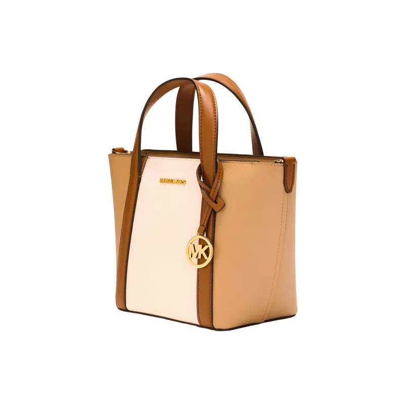MICHAEL KORS Coated Canvas Tote Bag Shopping Bag Shoulder Bag Crossbody Bag Handbag Small Size Women's Camel-1