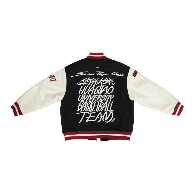 Serious Player Only Baseball Jacket Men's Black-1