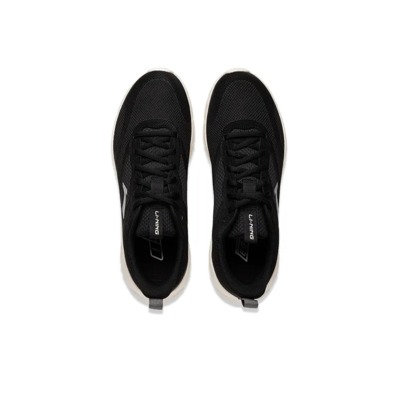 LiNing EasyFit Fle Anti-Slip And Wear-Resistant Breathable Low-Top Casual Running Shoes Men's Black White-4