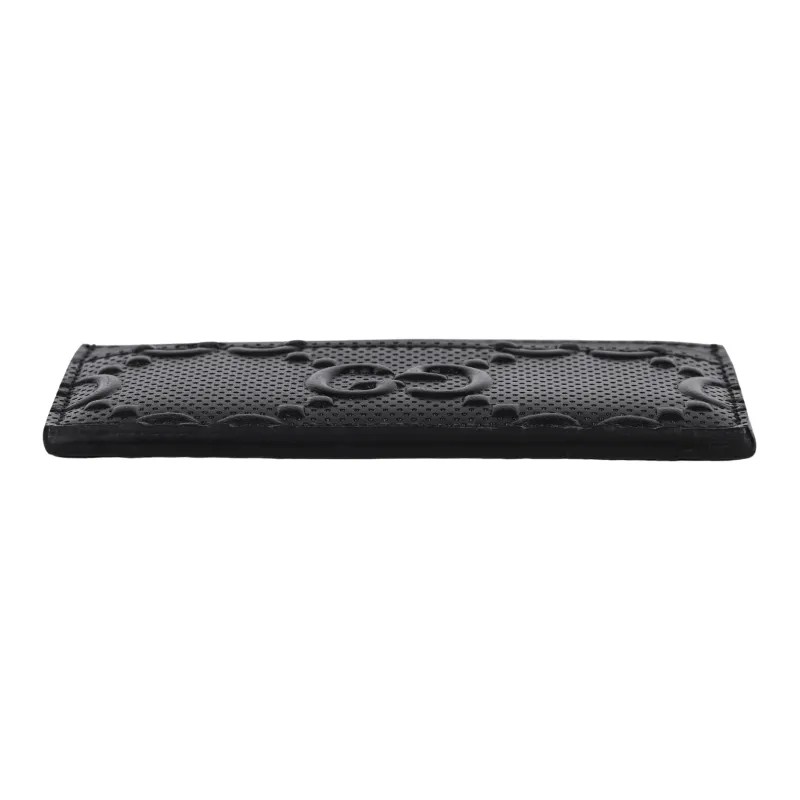 GUCCI Cow Leather Card Holder Card Holder Men's Black-2