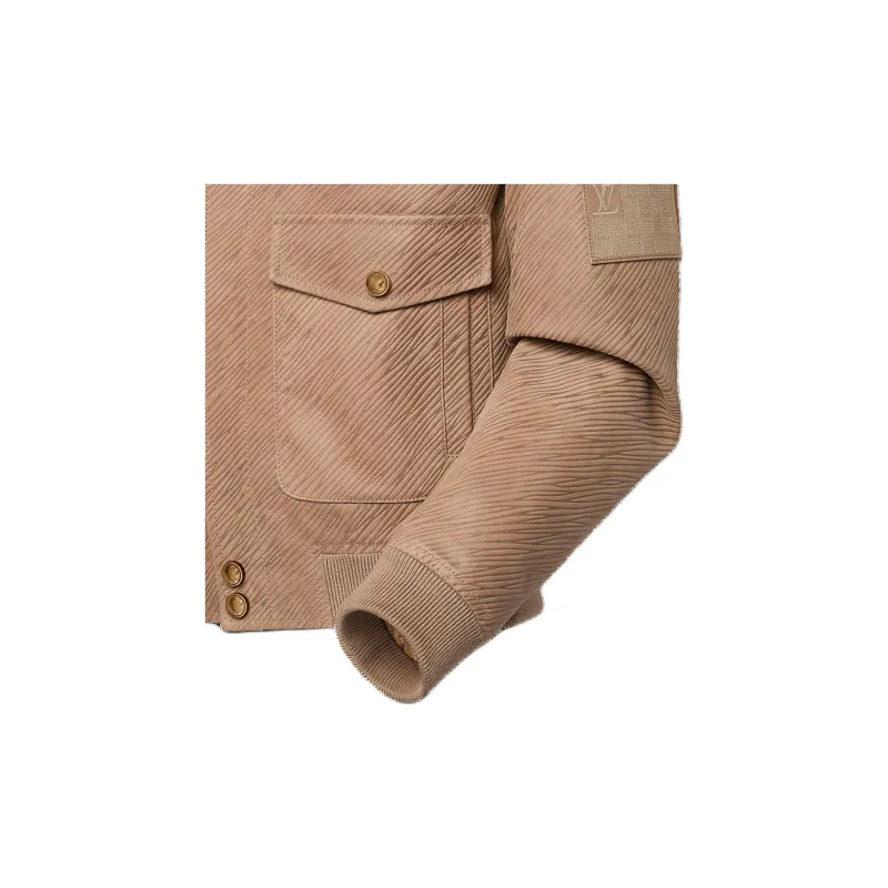 LOUIS VUITTON Epi Embossed Leather Flight Jacket-5