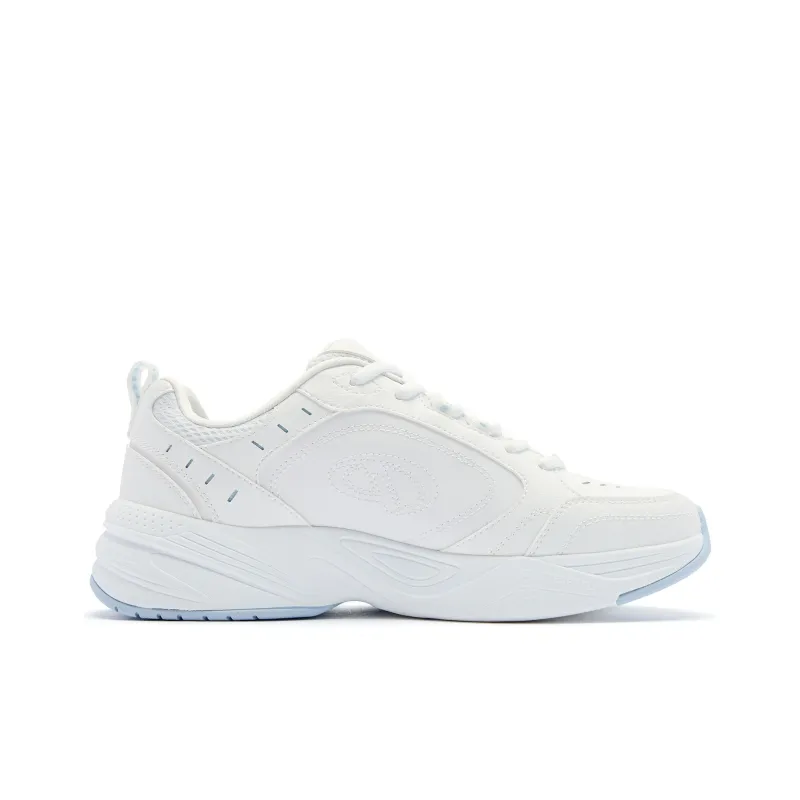 QIAODAN Cushioning Coverage Rebound Wear Resistant Breathable Slip Resistant Low Top Casual Shoes Men's White Blue-1
